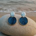 Viola – Enameled earrings – image 2