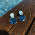 Viola – Enameled earrings – image 3