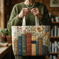 Bolsa Artesanal - Libros y Flores