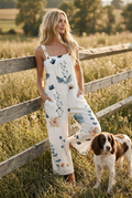 Comfortable printed overalls
