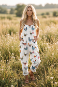 Comfortable printed overalls